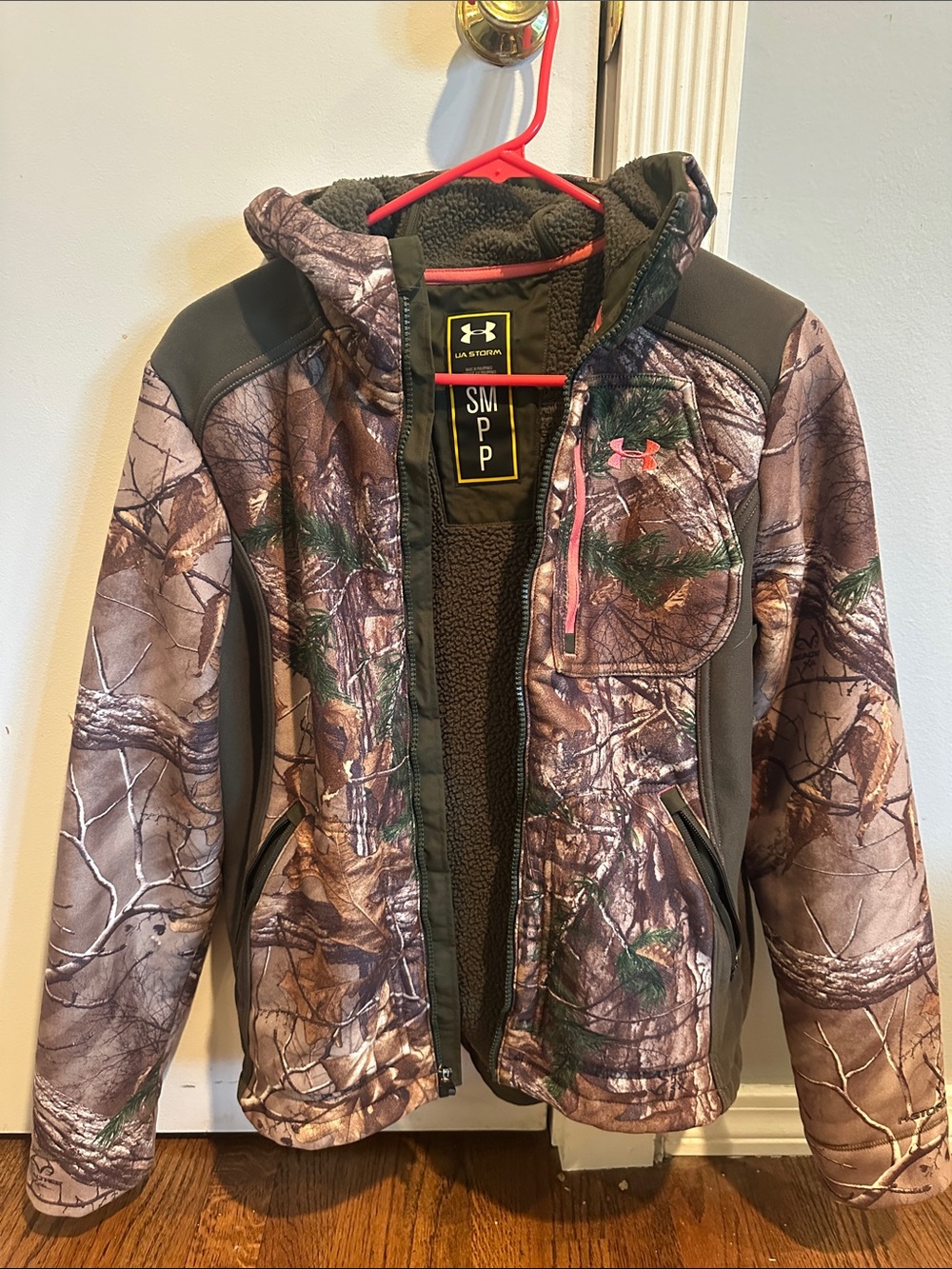 Under Armour Kids Realtree Camo Jacket with Pink Accents